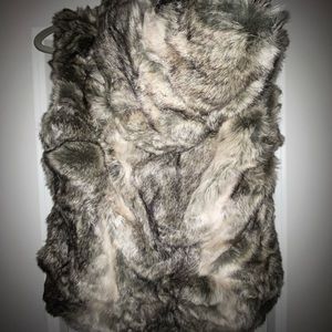 COPY - Faux fur vest from Saks fifth ave RED NWT
